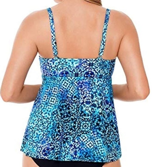 Nwt Swim Solutions Santorini Underwire Tankini Swim Top - Picture 2 of 6